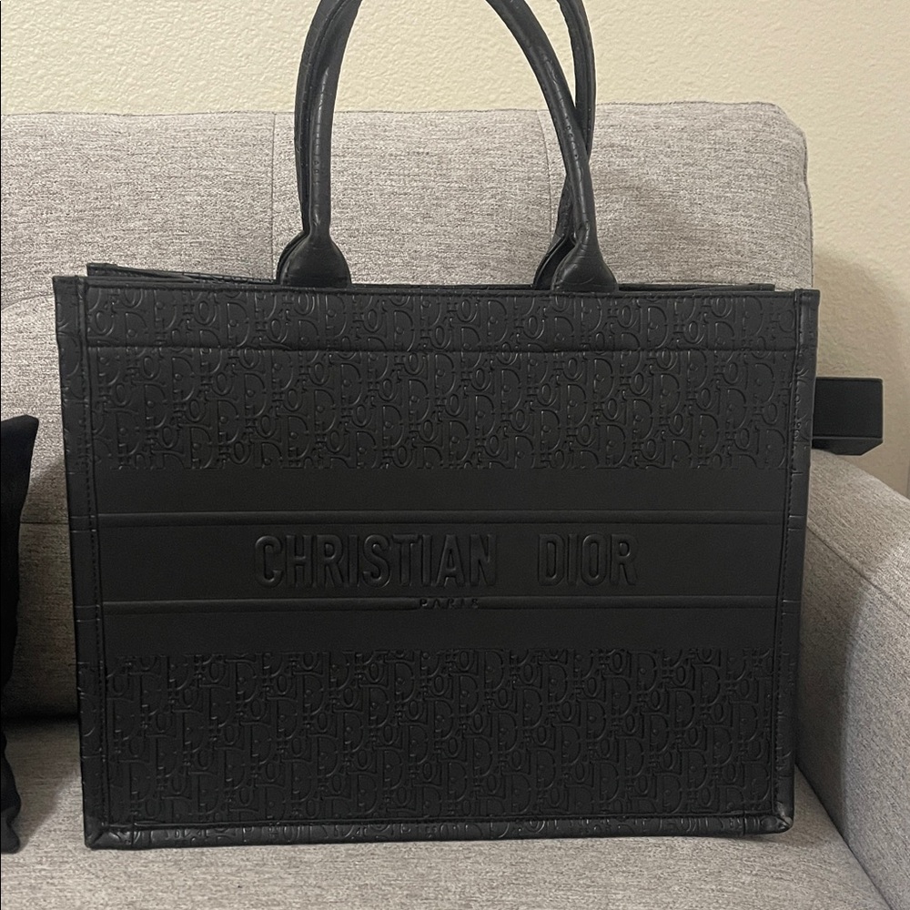 Black Designer book tote Bag